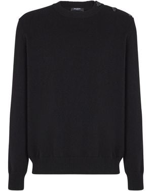 Balmain Fine Eco-Cashmere Sweater - Black