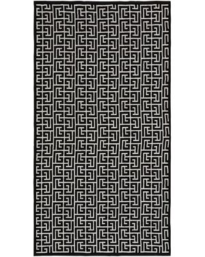 Balmain Pb Labyrinth Beach Towel - Black
