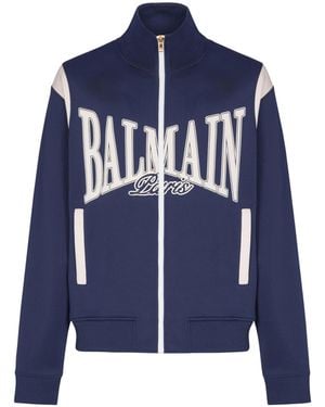Balmain College Zipped Tracksuit Jacket - Blue