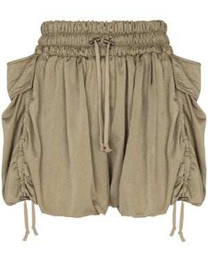 Balmain Viscose Twill Shorts - Natural