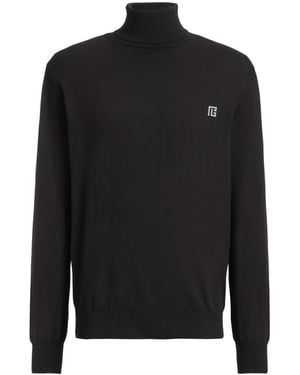 Balmain Pb Turtleneck Jumper - Black