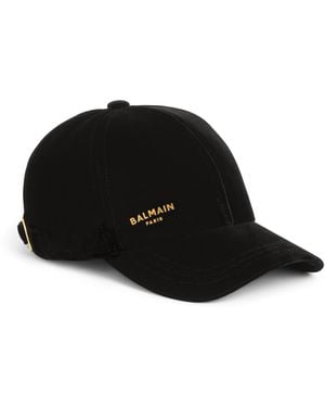 Balmain Paris Velvet Cap - Black