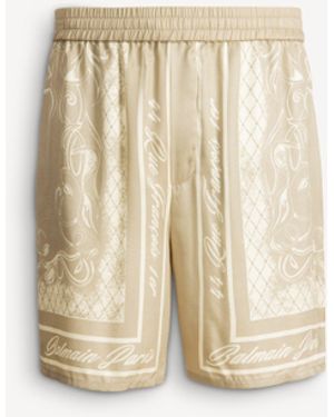 Balmain Printed Foulard Pyjama Shorts - Natural