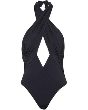 Balmain Plain One-Piece Swimsuit - Blue