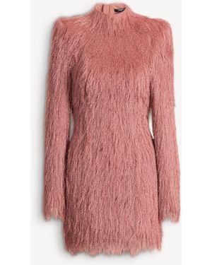 Balmain Fringe Bodycon Dress - Pink