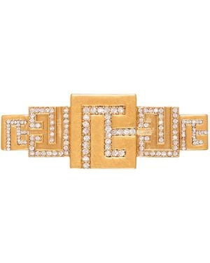 Balmain 3D Pb Brooch With Crystals - White