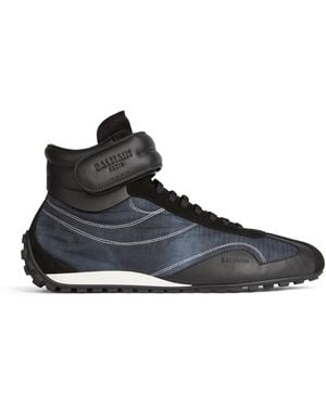Balmain Racing Mid-Top Sneakers - Black