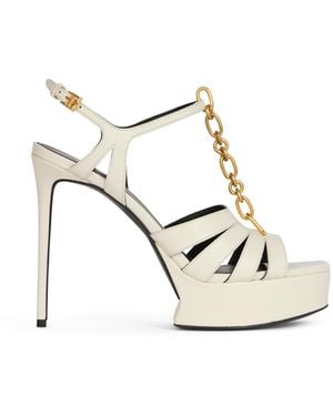Balmain Sync Platform Sandals - Metallic