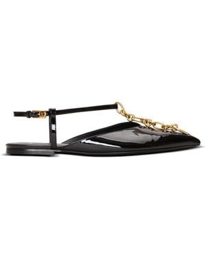 Balmain Sync Chain Sandals - White