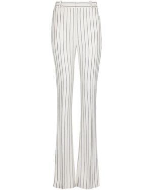 Balmain Straight-Leg Pinstripe Pants - White