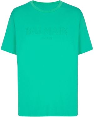 Balmain Vintage Embroidered T-Shirt - Green