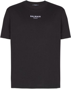 Balmain Embroidered Paris T-Shirt - Black