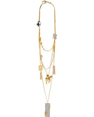 Balmain Long Miami Pendant Necklace - White