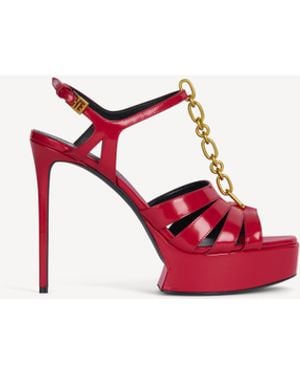 Balmain Sync Platform Sandals - Red