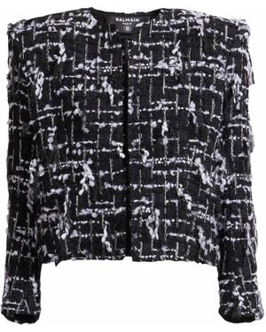 Balmain Cropped Jacket - Black