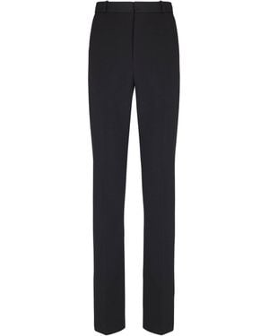Balmain Wool Darted Pants - Blue