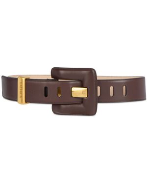 Balmain Ceinture Anthem Large En Cuir Lisse - Marron