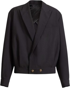 Balmain Wool 2-Button Jacket - Black