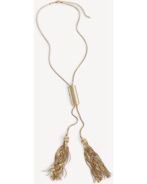 Balmain Lange Halskette Aus Messing - Natur