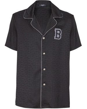 Balmain Varsity Pajama Shirt - Black