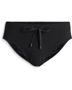 Balmain Monogram Swim Briefs - Black