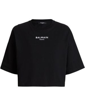 Balmain Embroidered Paris T-Shirt - Black