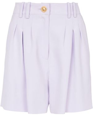 Balmain Flared Crepe Shorts - White