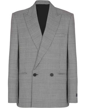 Balmain Prince Of Wales 2-Buttons Blazer - Gray