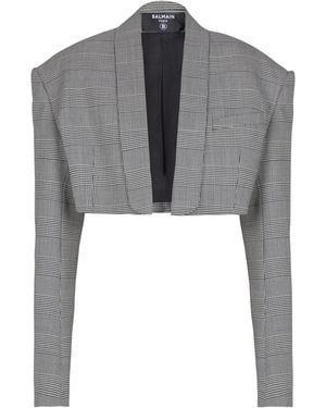 Balmain Cropped Jacket - Grey