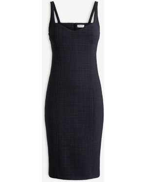 Balmain Tweed Dress With Spaghetti Straps - Blue