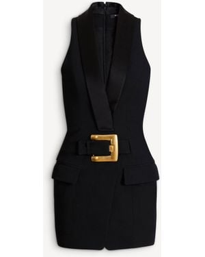 Balmain Short Belted Dress - Black