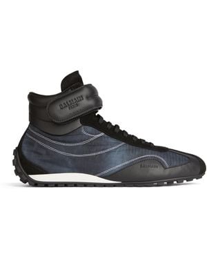 Balmain Racing Mid-Top Trainers - Black