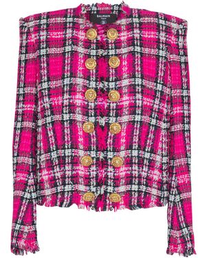 Balmain Cropped Jacket - Pink