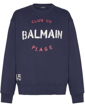 Balmain Sweatshirt With Club Print - Blue