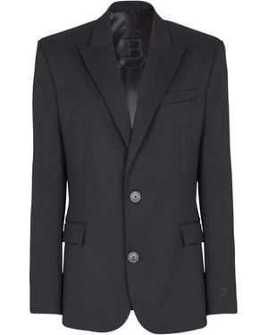 Balmain 2-Buttons Wool Jacket - Blue