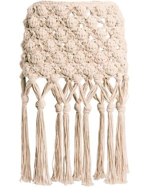 Balmain Crochet Skirt - White