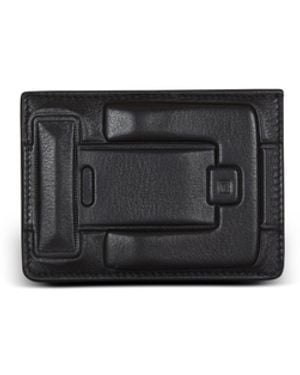 Balmain Anthem Calfskin Leather Card Holder - White