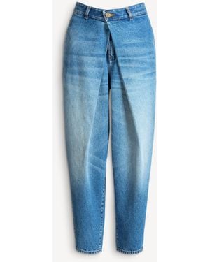Balmain Denim Barrel-Leg Jeans - Blue