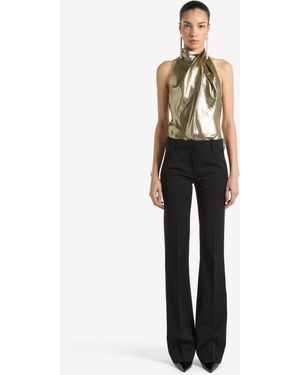 Balmain Top Dos-Nu En Jersey Lurex - Blanc