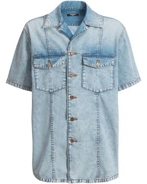 Balmain Light Denim Shirt - Blue