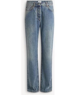 Balmain Straight-Leg Faded Denim Jeans - Blue