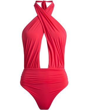 Balmain One-Piece Swimsuit - Red