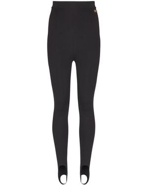 Balmain Jersey Stirrup Leggings - Black