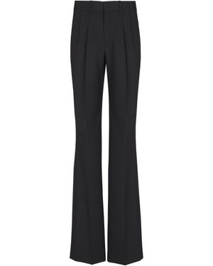 Balmain Wool Straight-Leg Trousers - Black