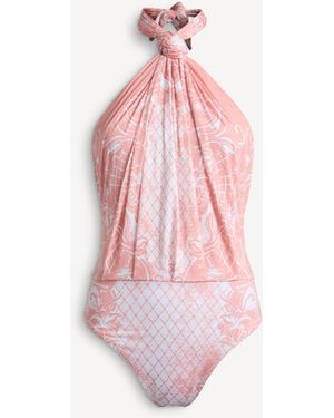 Balmain Printed Lycra Swimsuit - Pink