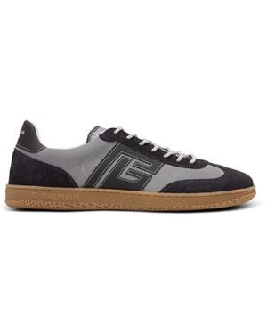 Balmain Suede Swan Trainers - Grey