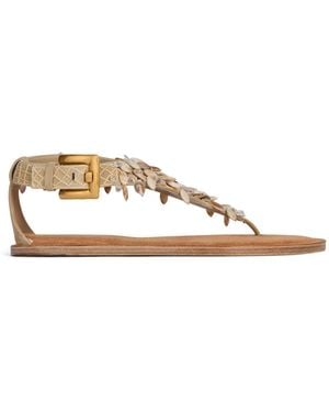 Balmain Flat Sandals - Metallic