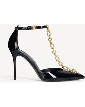 Balmain Sync Patent Leather Pumps - White