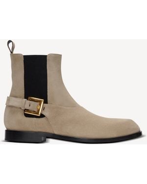Balmain Anthem Chelsea Boots - White