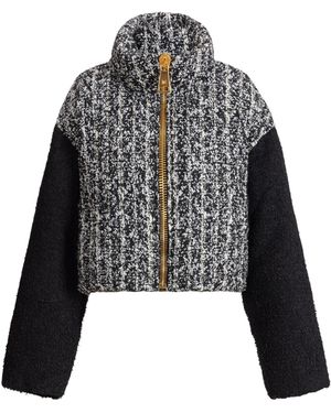 Balmain Padded Two-Tone Tweed Jacket - Black